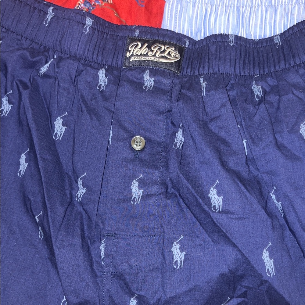 Polo Ralph Lauren Boy’s Boxer Shorts - Blue and Red Set - Picture 5 of 13